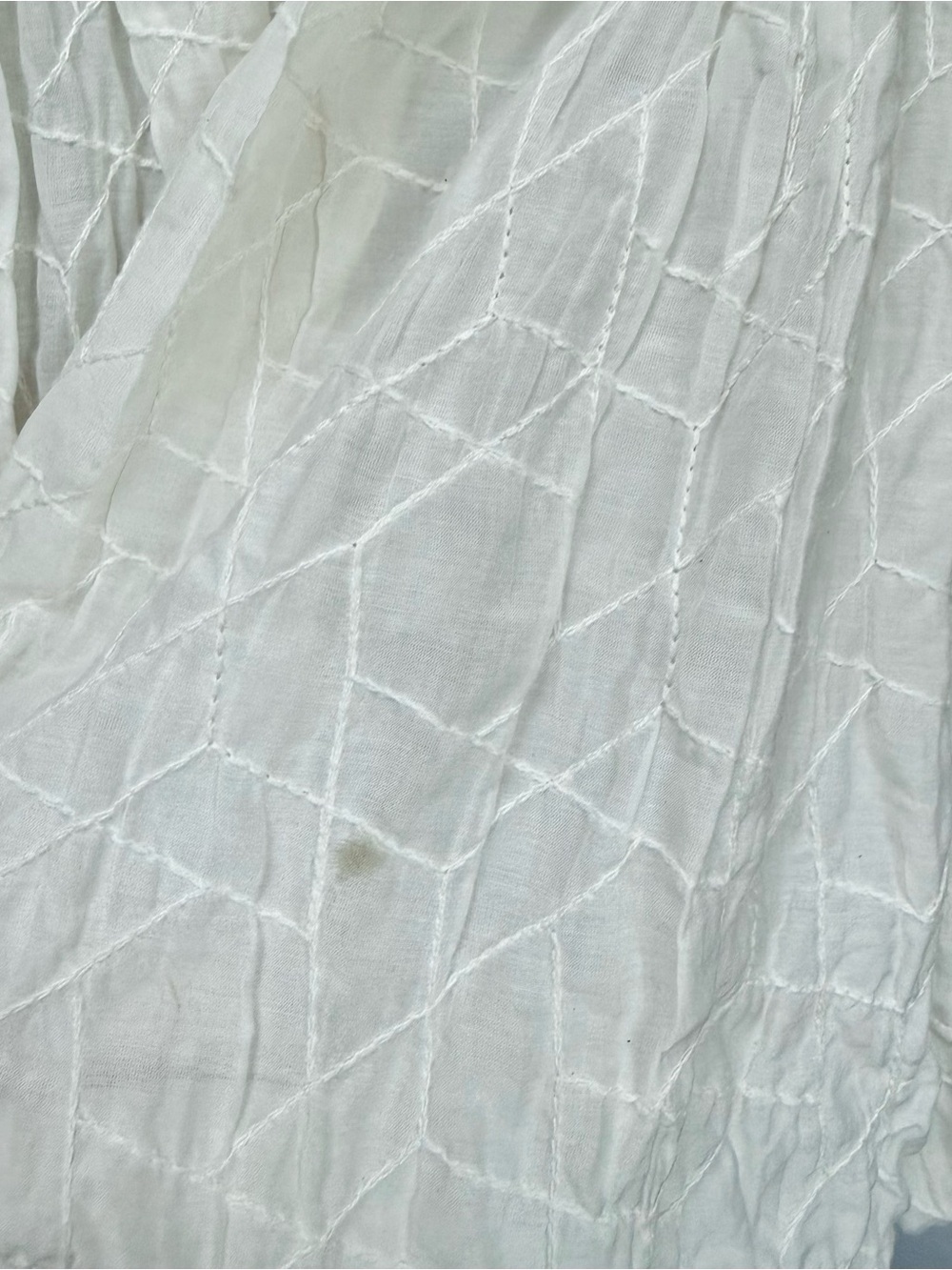 Rebecca Taylor Silk Blend Bubble Hem Tie Shoulder Top Coquette Balletcore - Picture 6 of 6